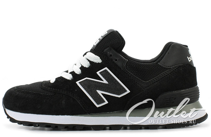 Кроссовки New Balance 574 Despicable Black White  черные