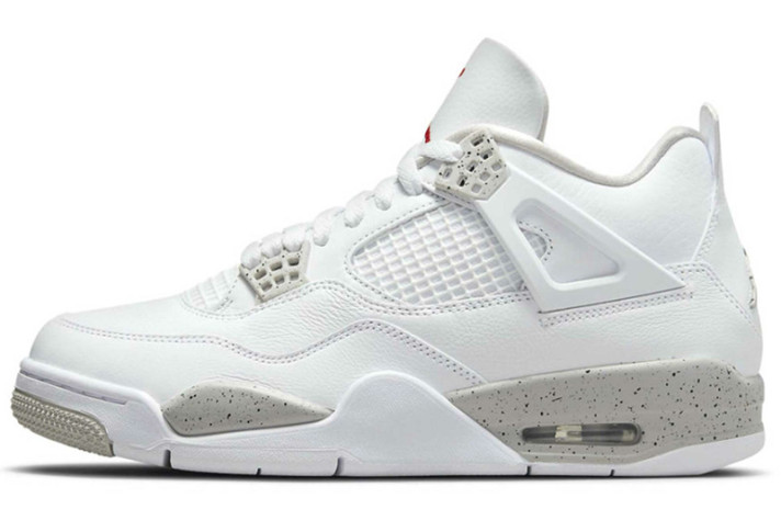 Кроссовки Nike Air Jordan 4 (IV) Retro Tech Grey White Oreo CT8527-100 белые, кожаные