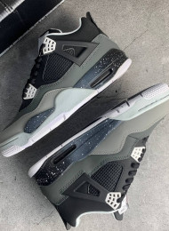 Кроссовки Nike Air Jordan 4 (IV) Pack Stealth Gray Dark живое фото 1