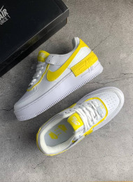 Кроссовки Nike Air Force 1 Low Shadow White Yellow живое фото 2